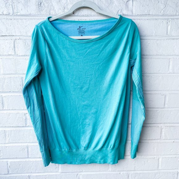 Nike Tops - Nike | Dri-Fit Turquoise Long Sleeve Top